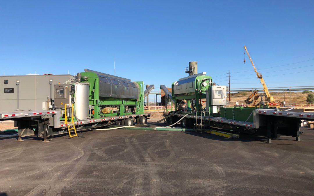 Pima County, AZ, Tres Rios WRF Biosolids System Upgrades – Part Three: Mobile Dewatering Equipment Rentals
