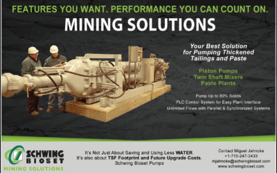 Two Solutions from Schwing Bioset in June International Mining Magazine