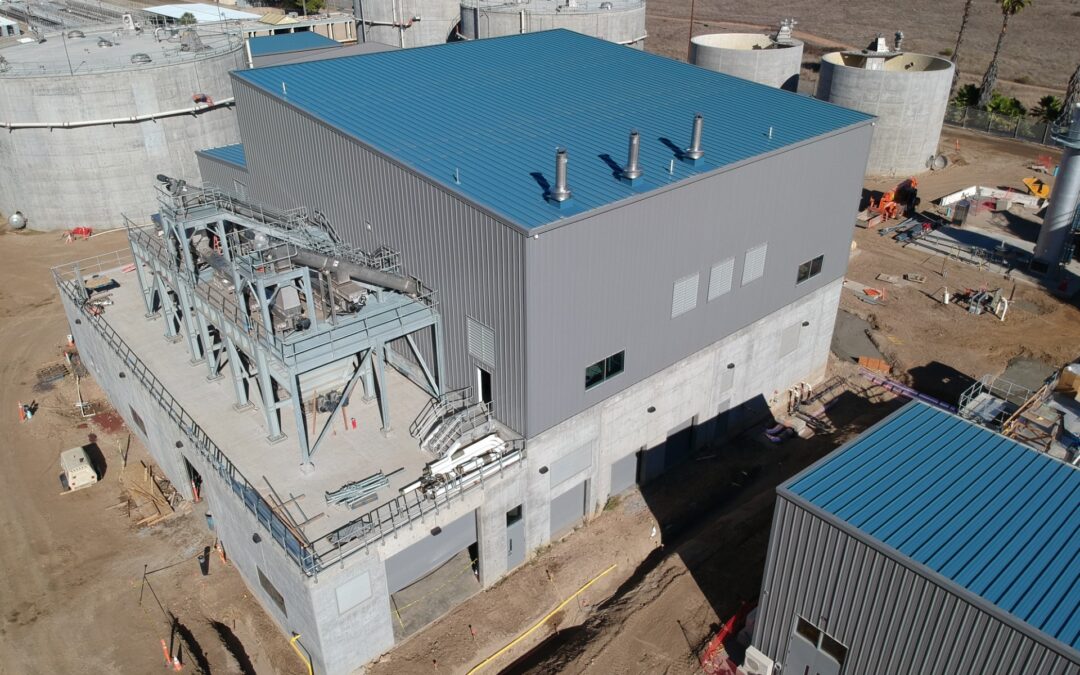 Schwing Bioset Live Bottom Truck Loadout System: Conveyors and Cake Storage for Padre Dam Municipal Water District