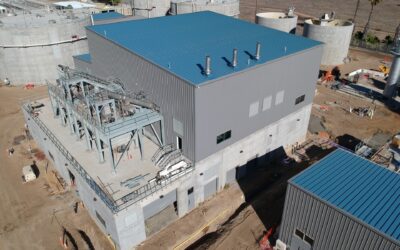 Schwing Bioset Live Bottom Truck Loadout System: Conveyors and Cake Storage for Padre Dam Municipal Water District